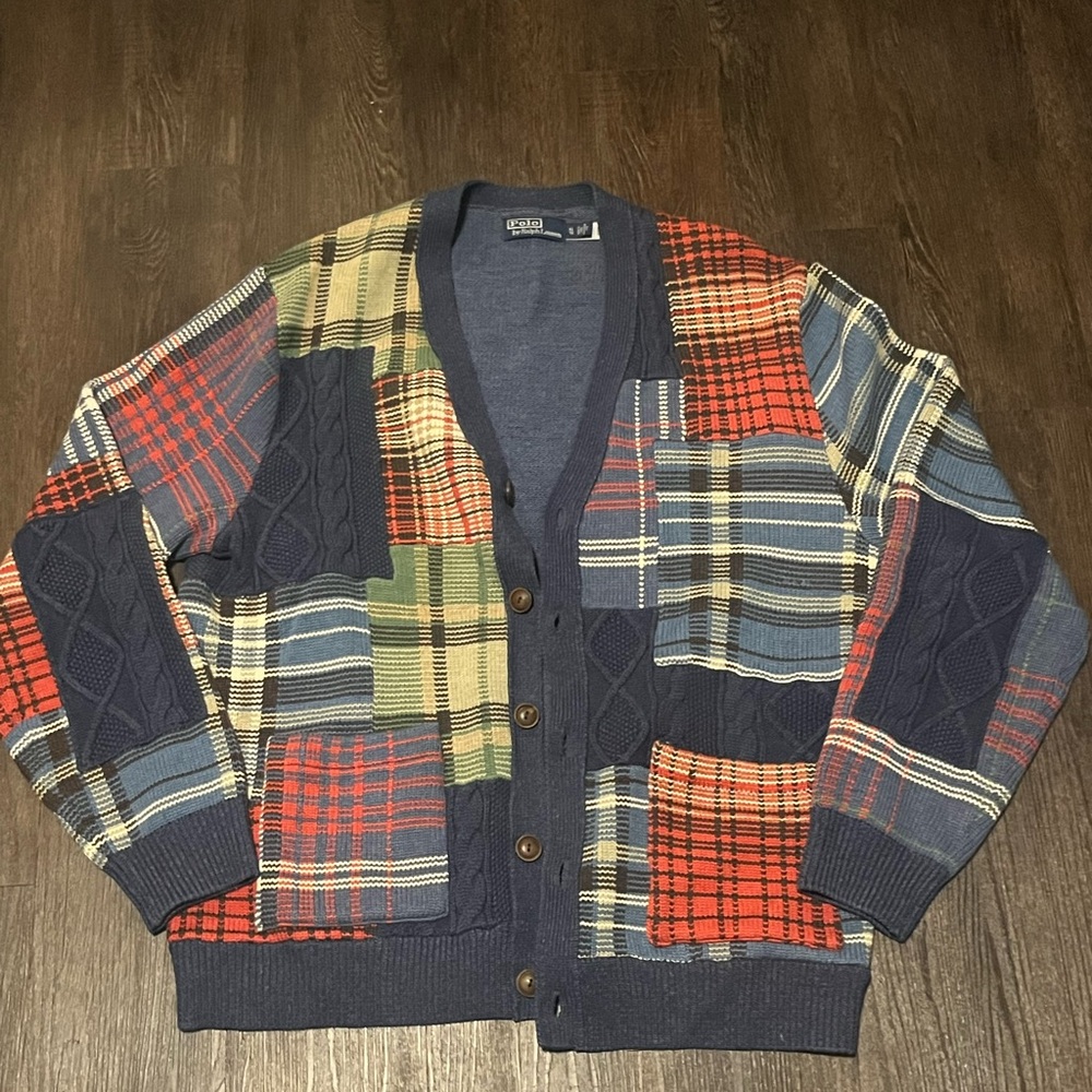 Ralph Lauren Multicolor Patchwork Cardigan